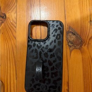 Black Leopard Print Phone Case